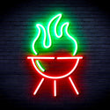 ADVPRO Barbecue Grill Ultra-Bright LED Neon Sign fnu0186 - Green & Red