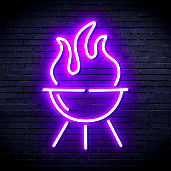 ADVPRO Barbecue Grill Ultra-Bright LED Neon Sign fnu0186 - Purple
