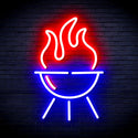 ADVPRO Barbecue Grill Ultra-Bright LED Neon Sign fnu0186 - Red & Blue