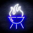ADVPRO Barbecue Grill Ultra-Bright LED Neon Sign fnu0186 - White & Blue