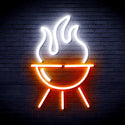 ADVPRO Barbecue Grill Ultra-Bright LED Neon Sign fnu0186 - White & Orange