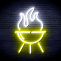 ADVPRO Barbecue Grill Ultra-Bright LED Neon Sign fnu0186 - White & Yellow