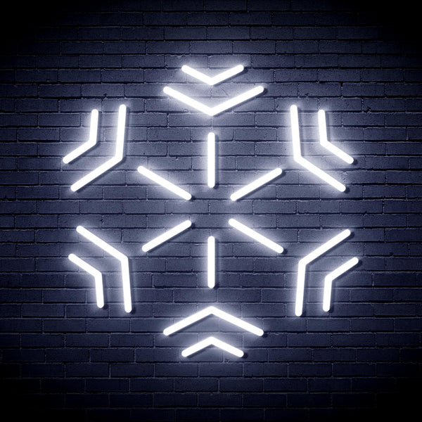 ADVPRO Snowflake Ultra-Bright LED Neon Sign fnu0187 - White