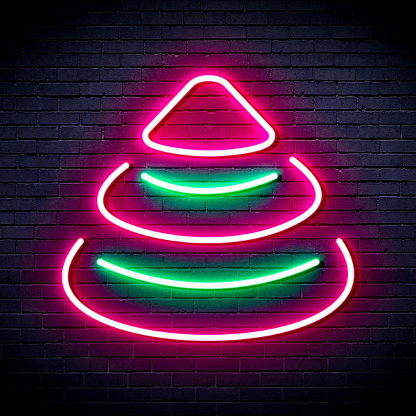 ADVPRO Modern Christmas Tree Ultra-Bright LED Neon Sign fnu0191 - Green & Pink