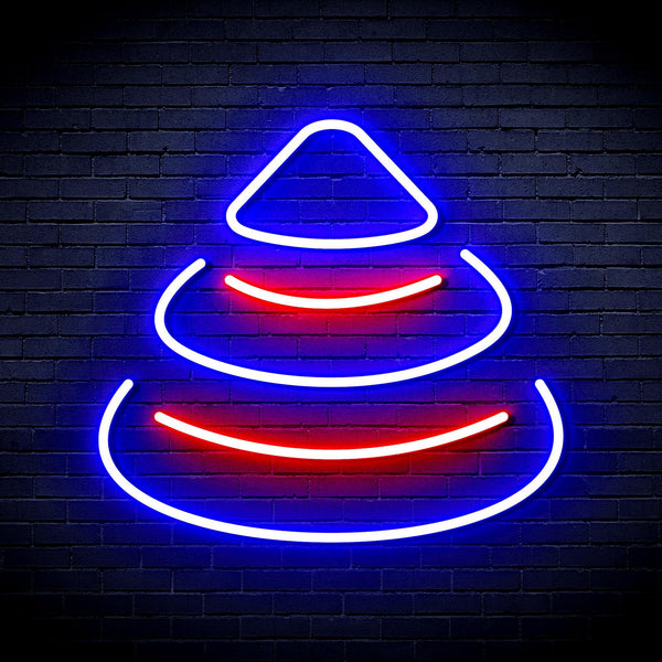 ADVPRO Modern Christmas Tree Ultra-Bright LED Neon Sign fnu0191 - Red & Blue
