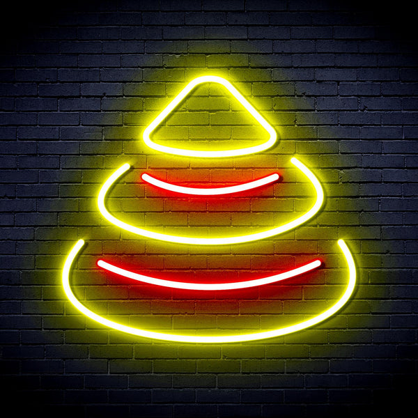 ADVPRO Modern Christmas Tree Ultra-Bright LED Neon Sign fnu0191 - Red & Yellow
