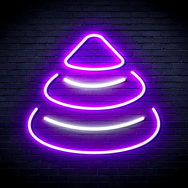 ADVPRO Modern Christmas Tree Ultra-Bright LED Neon Sign fnu0191 - White & Purple