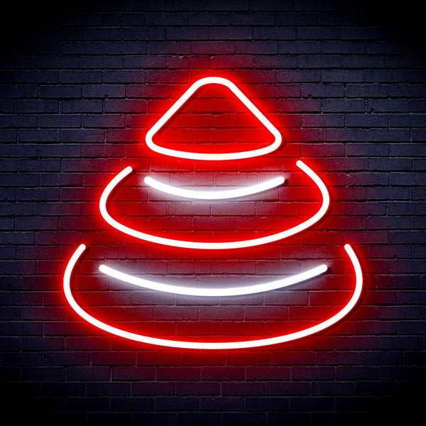 ADVPRO Modern Christmas Tree Ultra-Bright LED Neon Sign fnu0191 - White & Red