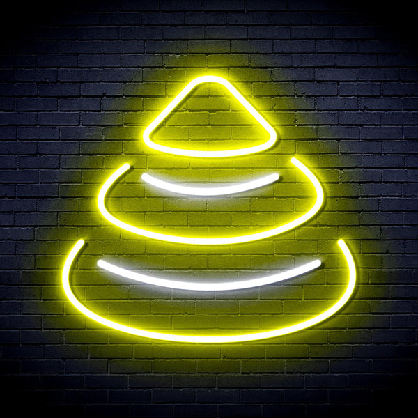 ADVPRO Modern Christmas Tree Ultra-Bright LED Neon Sign fnu0191 - White & Yellow