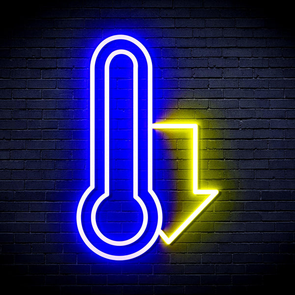 ADVPRO Temperature Drop Ultra-Bright LED Neon Sign fnu0192 - Blue & Yellow