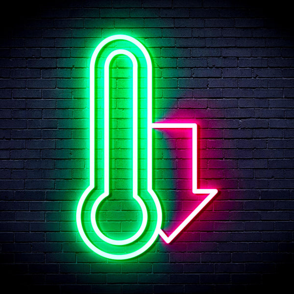ADVPRO Temperature Drop Ultra-Bright LED Neon Sign fnu0192 - Green & Pink