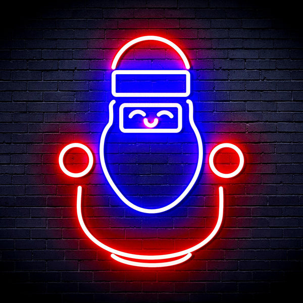 ADVPRO Cute Santa Claus Ultra-Bright LED Neon Sign fnu0193 - Blue & Red