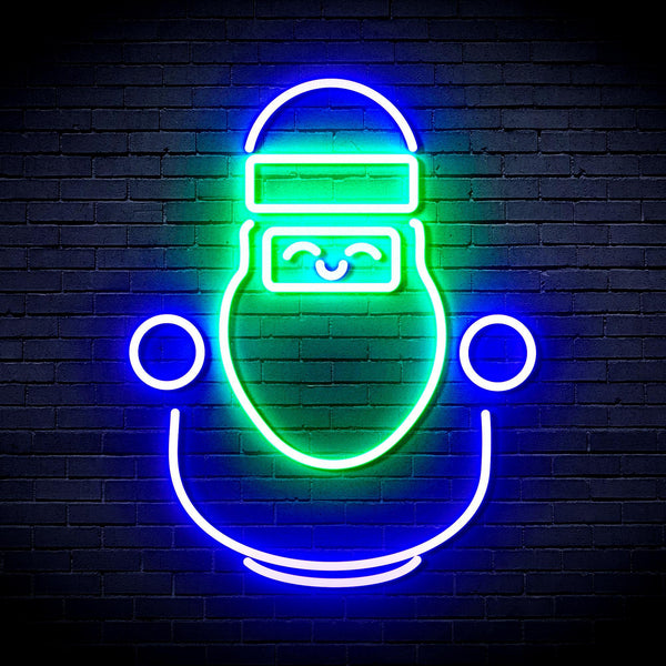 ADVPRO Cute Santa Claus Ultra-Bright LED Neon Sign fnu0193 - Green & Blue