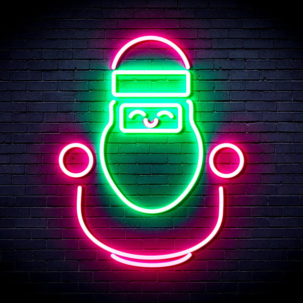 ADVPRO Cute Santa Claus Ultra-Bright LED Neon Sign fnu0193 - Green & Pink