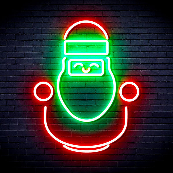 ADVPRO Cute Santa Claus Ultra-Bright LED Neon Sign fnu0193 - Green & Red