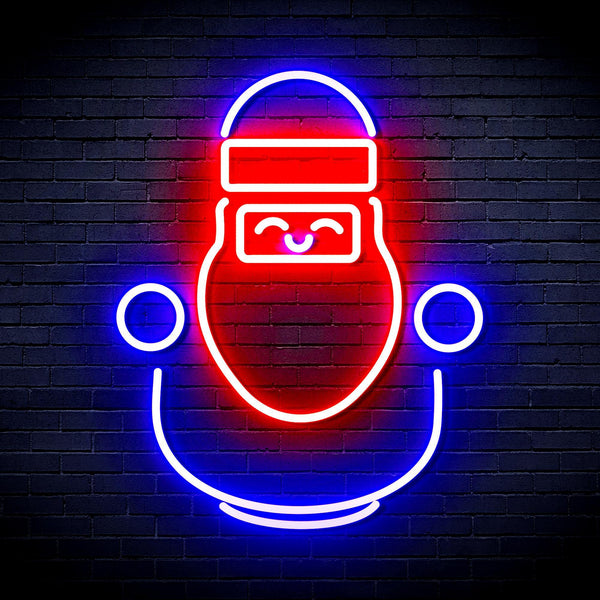 ADVPRO Cute Santa Claus Ultra-Bright LED Neon Sign fnu0193 - Red & Blue