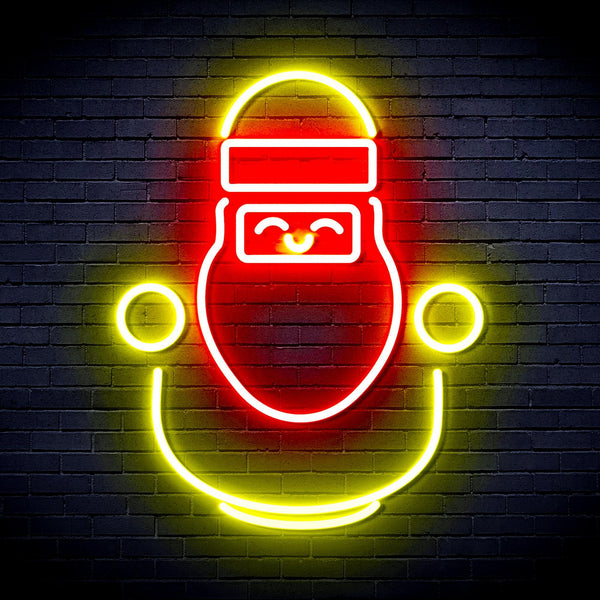 ADVPRO Cute Santa Claus Ultra-Bright LED Neon Sign fnu0193 - Red & Yellow