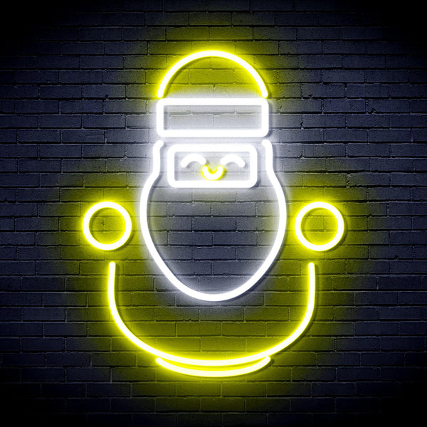 ADVPRO Cute Santa Claus Ultra-Bright LED Neon Sign fnu0193 - White & Yellow