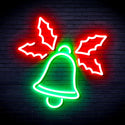 ADVPRO Christmas Bell with Leaves Ultra-Bright LED Neon Sign fnu0197 - Green & Red