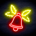 ADVPRO Christmas Bell with Leaves Ultra-Bright LED Neon Sign fnu0197 - Red & Yellow