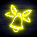 ADVPRO Christmas Bell with Leaves Ultra-Bright LED Neon Sign fnu0197 - Yellow