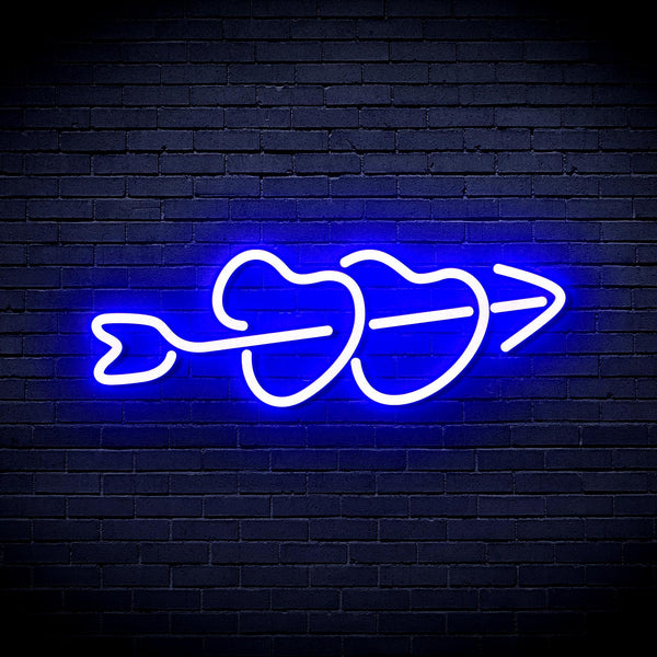 ADVPRO Hearts with Arrow Ultra-Bright LED Neon Sign fnu0200 - Blue