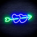 ADVPRO Hearts with Arrow Ultra-Bright LED Neon Sign fnu0200 - Green & Blue