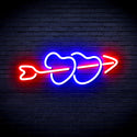 ADVPRO Hearts with Arrow Ultra-Bright LED Neon Sign fnu0200 - Red & Blue