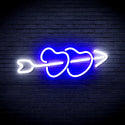 ADVPRO Hearts with Arrow Ultra-Bright LED Neon Sign fnu0200 - White & Blue