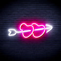 ADVPRO Hearts with Arrow Ultra-Bright LED Neon Sign fnu0200 - White & Pink