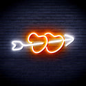 ADVPRO Hearts with Arrow Ultra-Bright LED Neon Sign fnu0200 - White & Orange