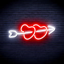 ADVPRO Hearts with Arrow Ultra-Bright LED Neon Sign fnu0200 - White & Red