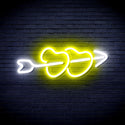 ADVPRO Hearts with Arrow Ultra-Bright LED Neon Sign fnu0200 - White & Yellow
