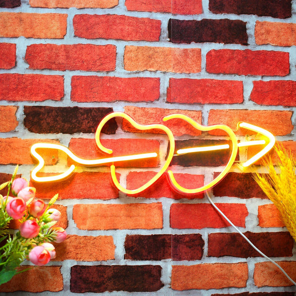 ADVPRO Hearts with Arrow Ultra-Bright LED Neon Sign fnu0200