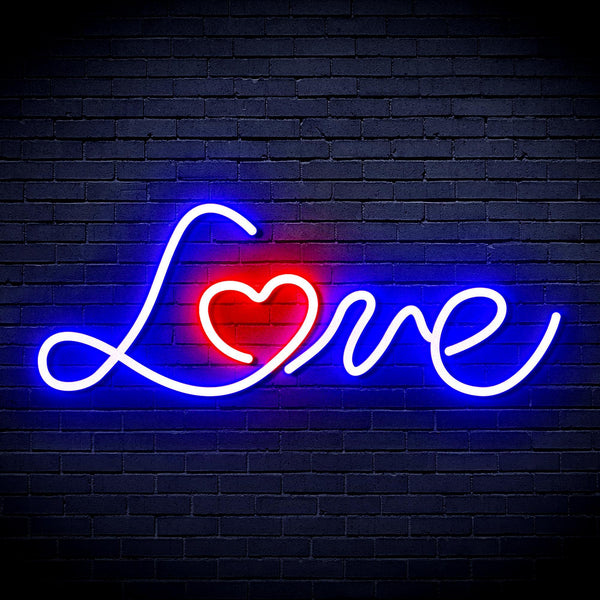 ADVPRO Love with Heart Ultra-Bright LED Neon Sign fnu0201 - Blue & Red