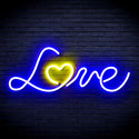 ADVPRO Love with Heart Ultra-Bright LED Neon Sign fnu0201 - Blue & Yellow