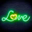 ADVPRO Love with Heart Ultra-Bright LED Neon Sign fnu0201 - Green & Yellow