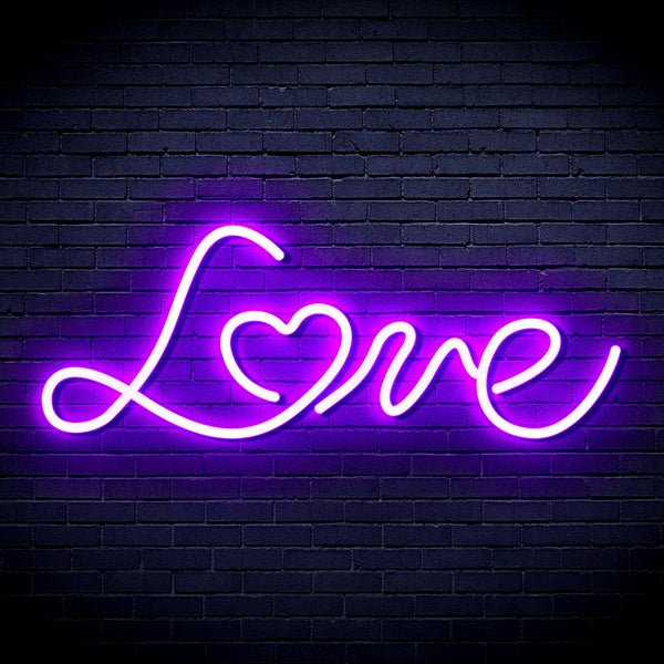 ADVPRO Love with Heart Ultra-Bright LED Neon Sign fnu0201 - Purple