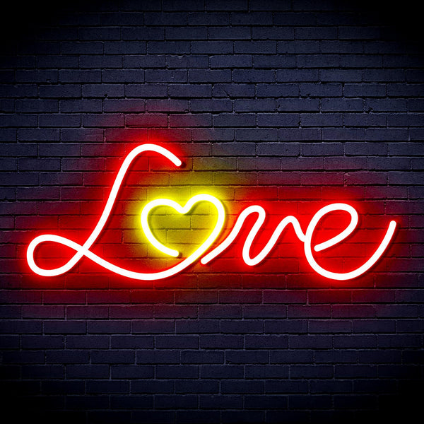 ADVPRO Love with Heart Ultra-Bright LED Neon Sign fnu0201 - Red & Yellow