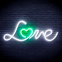 ADVPRO Love with Heart Ultra-Bright LED Neon Sign fnu0201 - White & Green
