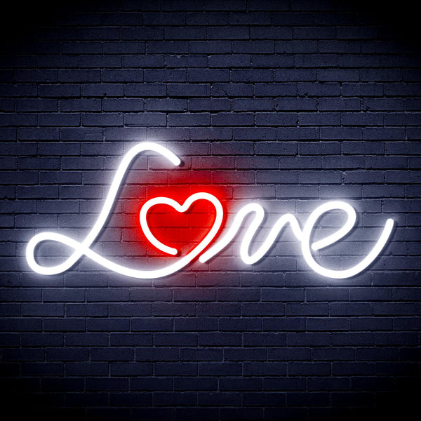 ADVPRO Love with Heart Ultra-Bright LED Neon Sign fnu0201 - White & Red