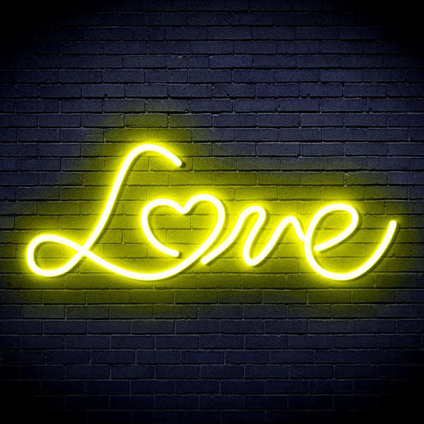 ADVPRO Love with Heart Ultra-Bright LED Neon Sign fnu0201 - Yellow
