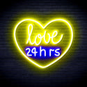 ADVPRO Love 24 Hours Ultra-Bright LED Neon Sign fnu0203 - Blue & Yellow