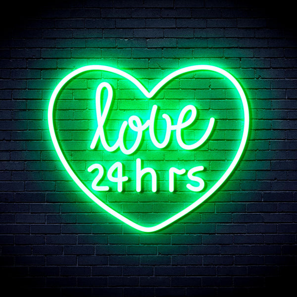 ADVPRO Love 24 Hours Ultra-Bright LED Neon Sign fnu0203 - Golden Yellow