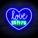 ADVPRO Love 24 Hours Ultra-Bright LED Neon Sign fnu0203 - Green & Blue