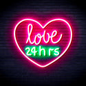 ADVPRO Love 24 Hours Ultra-Bright LED Neon Sign fnu0203 - Green & Pink