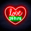 ADVPRO Love 24 Hours Ultra-Bright LED Neon Sign fnu0203 - Green & Red