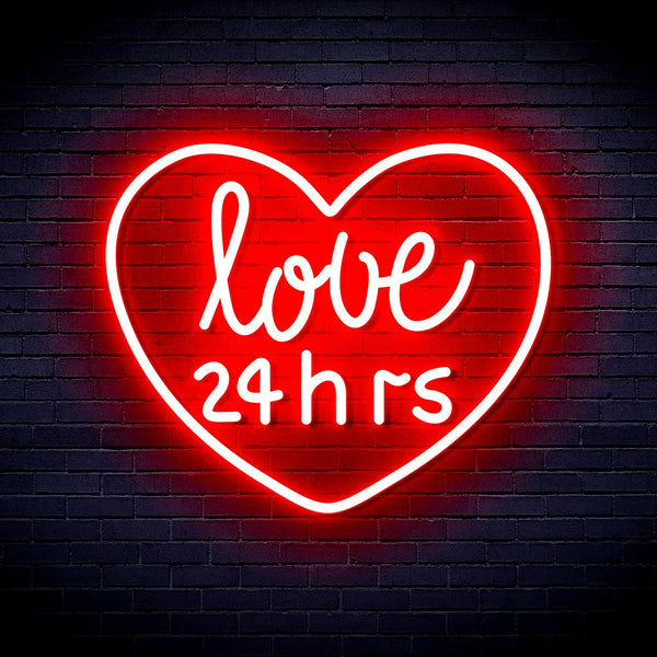 ADVPRO Love 24 Hours Ultra-Bright LED Neon Sign fnu0203 - Red