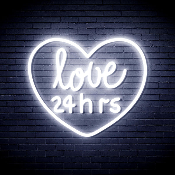 ADVPRO Love 24 Hours Ultra-Bright LED Neon Sign fnu0203 - White