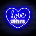 ADVPRO Love 24 Hours Ultra-Bright LED Neon Sign fnu0203 - White & Blue